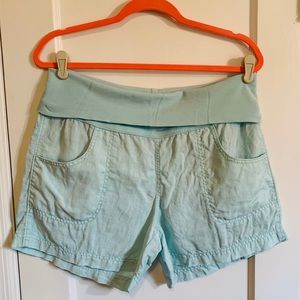 ATHLETA Fold Over Linen Shorts